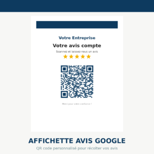 Affichette avis Google